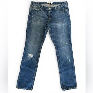 Abercrombie & Fitch Erin Distressed Blue Straight Leg Jeans Size 12R